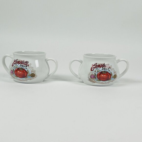 Campbell's 2017  Set Of 2 Komodo International Double Handle 12 oz Soup mugs - Picture 1 of 4